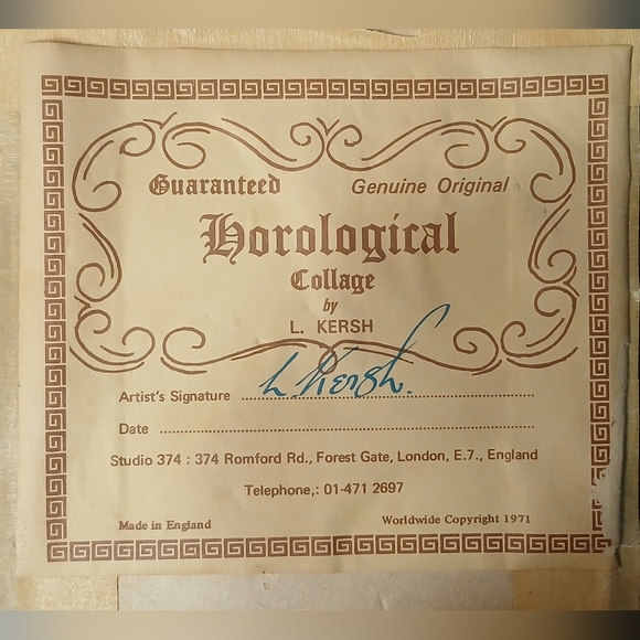 Vintage L. Kersh of London Horological Collage of Big Ben London - Picture 12 of 12